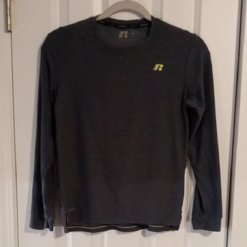 Russell Athletic Kids Dark Gray Long Sleeve Tee - Picture 1 of 4
